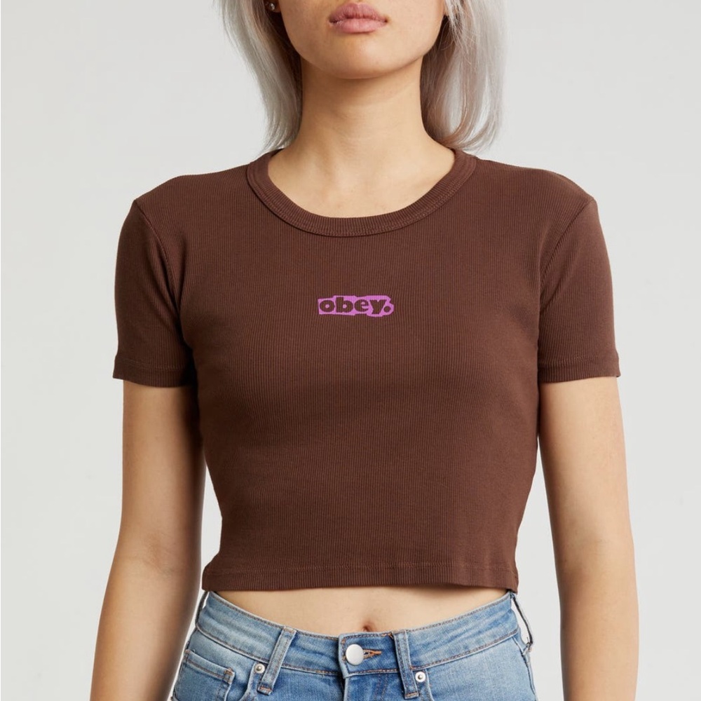 NWT Obey Graphic Baby Tee